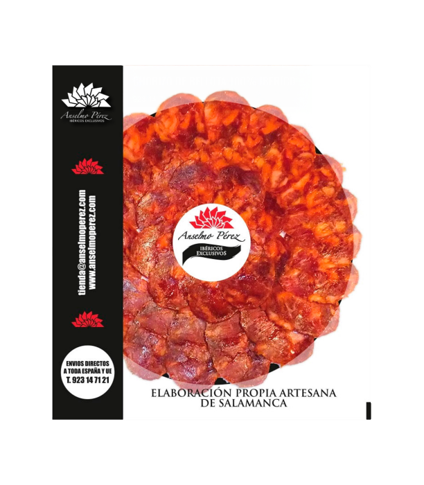 Chorizo affettato di bellota 100% iberico.